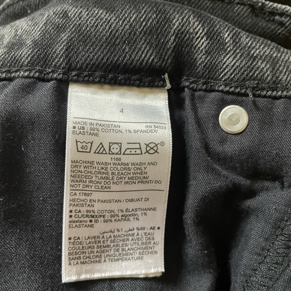 High rise black denim shorts size 4 - Picture 7 of 7